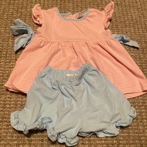 SOLD Stitchy Fish girls shirt and shorts set 12 Months